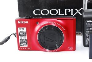 ★良品★ ニコン NIKON COOLPIX S8000 レッド コンパクトデジタルカメラ ★元箱付き★ #Q93220240