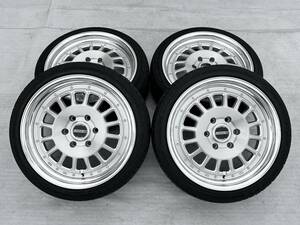 ★送料込★ESSEX ENCD タイヤ ホイール ブラッシュド 19×8J 6穴 139.7 +38 225/40R19 18年製 ハイエース エセックス 黒 6126