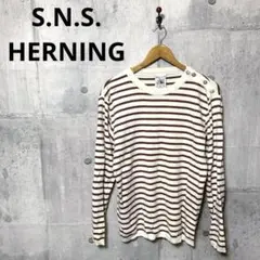 S.N.S. HERNING メンズ ボーダーニットセーター M