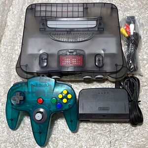 〈動作確認済み〉N64 ニンテンドウ64（ニンテンドー64）本体 クリアグレー＋メモリー拡張パック コントローラー クリアブルー NINTENDO64