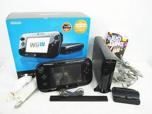 任天堂 NINTENDO WiiU プレミアムセット 32GB 黒 WUP-010 WUP-101 Wiiリモコンプラス 通電のみ確認 初期化済 現状品 おまけソフト付