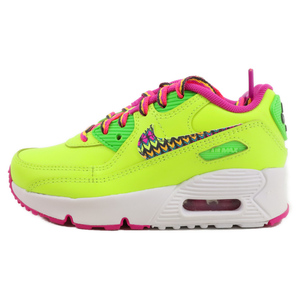 NIKE ナイキ PS Air Max 90 Leather Volt/Fire Pink PSエアマックス90 レザー ローカットスニーカー キッズ CW5797-700 US11C/17.0cm