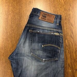 【EA227】G-STAR RAW DENIM W31 L32 色落ち加工 ダメージ加工 ジーンズ ジーパン デニムパンツ ブランド古着 ジースター 送料無料