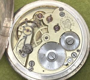 ☆ビンテージ 大型 TAVENNES WATCH タバン 銀製 SILVER 935 両蓋懐中時計/可動品/レバーセット