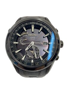 SEIKO◆SEIKO/セイコー/ソーラー腕時計/アナログ/ラバー/BLK/BLK/7X52-0AB0/アストロン