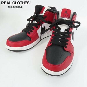 NIKE/ナイキ AIR JORDAN 1 MID CHICAGO BLACK TOE/エアジョーダン1 ミッド シカゴ ブラックトゥ 554724-069/27.0 /080