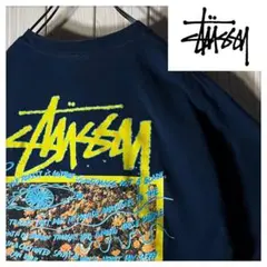 【良品 M】ステューシー 両面 スーパーブルーム バタフライ Tシャツ