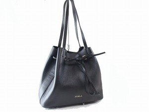 1円　フルラ　FURLA　★　ショルダーバッグ　トートバッグ　★　ブラック　レザー　HA7005 