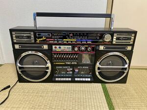 昭和レトロラソニックLasonic TRC-975 ラジカセ ダブルラジカセ CASSETTE ラジオカセット　カセットデッキ　アンティーク