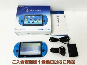 【1円】PSVITA 本体 セット アクアブルー SONY Playstation Vita PCH-2000 初期化/動作確認済 軽い画面ヤケ E01-815rm/F3