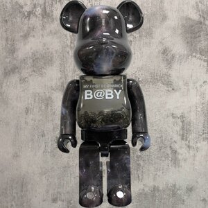 ◆1000%◆ MY FIRST BE@RBRICK B@BY SPACE Ver. x カリモク by MEDICOM TOY ベアブリック 置物 ■ 中古 ■ 美品 ■ 箱付き