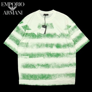 【B3084】【新品】EMPORIO ARMANI エンポリオアルマーニ Tシャツ カットソー ビッグシルエット ボーダー サイズM