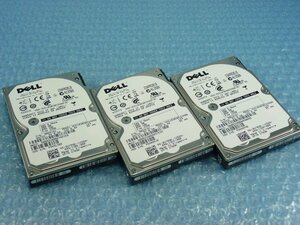 1GFG3 // 3個セット デル 0U709K 300GB 2.5インチ SAS 10K(10000)rpm 6Gb/s (HUC103030CSS600) 15mm // Dell PowerEdge R610 取外