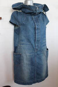 11AW 即決 JUNYA WATANABE COMME des GARCONS denim ジュンヤワタナベ 2WAY 変形 加工デニム ミニワンピース ドレス ロングスカート S