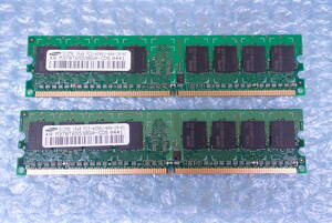 J901# 動作確認済み SAMSUNG DDR2-256MB PC2-4200U-444 512MB x2枚=1GB