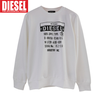 XL/新品 DIESEL ディーゼル プルオーバー トレーナー スウェット SGIRKS3-100 メンズ レディース ブランド 白