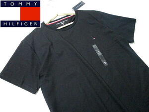 新品 未使用■ 即決　安い！ トミーヒルフィガー　ワンポイント　半袖Tシャツ　黒　ブラック　Mサイズ　TOMMY HILFIGER　メンズ　無地