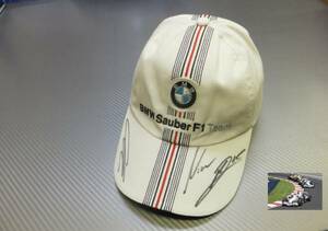 ★BMW Sauber F1 Team 直筆サイン入Cap 2008.1-2フィニッシュ