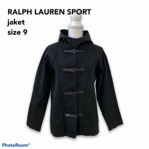 ラルフローレンスポーツ　ジャケット　ブルゾン　メンズライク　ブラック　M相当　ハリ感　黒色　RALPH LAUREN SPORT