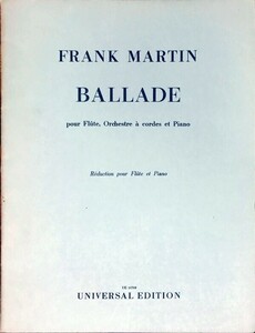 フランク・マルタン バラード (フルート+ピアノ) 輸入楽譜 Frank Martin Ballade 洋書