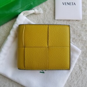 新品 BOTTEGA VENETA ボッテガヴェネタ カセット コインパース付き ウォレット 2つ折り財布 ポレン/クルーズ 749455VCP147349