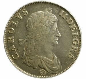 【1円出品！チャールズ2世クラウン銀貨】英国 CROWN銀貨 1662年 VF35(PCGS)