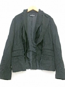 tricot COMME des GARCONS トリココムデギャルソン デザインジャケット ブラック 毛90% ナイロン10% M TT-J021 AD2007
