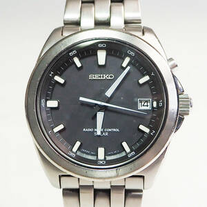 SEIKO セイコー スピリット ソーラー電波時計 7B22-0AL0 腕時計 TITTANIUM チタン 日本製 カレンダー CO3538