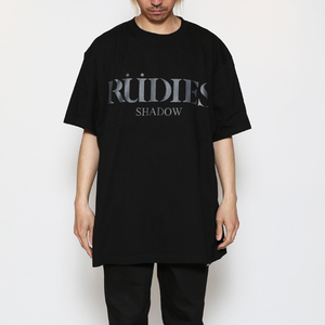 RUDIES SHADOW■送料込■大人めライン■シャドーロゴ Tシャツ■黒■ルーディーズ ロリクレ ゼファレン subciety 音楽 10feet virgo バイク