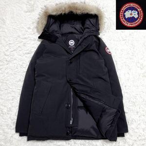 美品 M カナダグース ジャスパー パーカ ダウンジャケット 黒 コヨーテ ファー CANADA GOOSE JASPER PARKA 3438JM ブラック グリフィンタグ