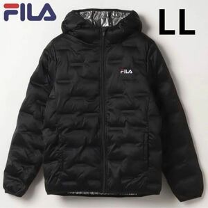 FILA レディース 高周波エンボス中綿ジャケット ブラック LL