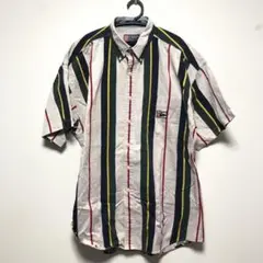 90s◆チャップス　ラルフローレン　ストライプシャツ　オーバーシャツ　レトロ