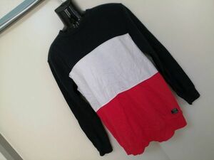 kkaa372 ■ H＆M ■ エイチアンドエム トレーナー カットソー トップス 長袖 裏起毛 スウェット トリコロールカラー S