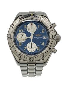 BREITLING◆自動巻/アナログ/ステンレス/BLU/SLV/SS/202402WOH済/20240218日差+8