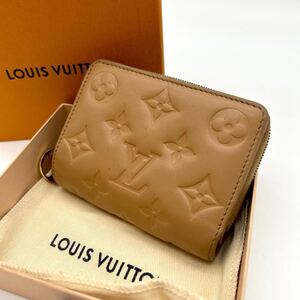 希少 限定品 IC搭載 LOUIS VUITTON ルイヴィトン ポルトフォイユ ルー エンボス ラムレザー モノグラム 二つ折り財布 M81599