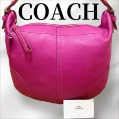 希少色/美品 COACH コーチ ワンショルダー ハンドバッグ ピンク 3651