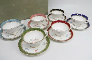 21●a250☆長期保管品　洋食器　ロイヤルグラフトン　LARK RISE　カップ＆ソーサー　6客セット　花柄　ROYAL GRAFTON　現状