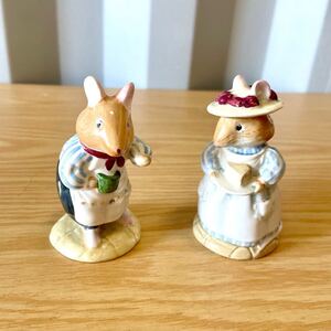 1円〜 ロイヤルドルトン Royal Doulton フィギュリン ブランブリーヘッジ Mr.Apple Mrs.Apple アップル夫妻 陶器人形 置物 陶器