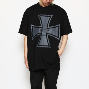 RUDIES SHADOW■送料込■限定 大人めライン■アイアンクロス Tシャツ■黒 XL■ルーディーズ 音楽 10feet ロリクレ ゼファレン subciety