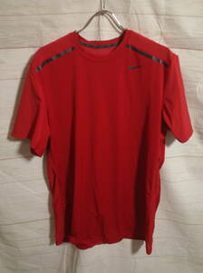 メンズ ph368 NIKE ナイキ DRY-FIT ドライフィット 半袖 トレーニングシャツ XL レッド系 赤系