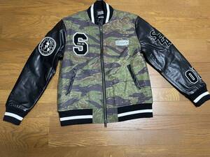 【中古・美品】WIND AND SEA×HYSTERIC GLAMOUR カモフラ柄 スタジャン サイズM