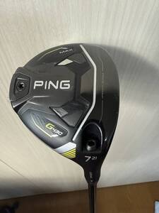 PING ピン G430 MAX フェアウェイウッド 7w 21° ALTA J CB BLACK S　【シャフト名：ALTA J CB BLACK S】美品