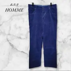 アーヴェヴェオム a.v.v HOMME コーデュロイパンツ【XL】青