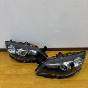 中古スバルインプレッサ GRB / GRF / GH8 / GH7 / GH WRX STI 純正 ヘッドライト ヘッドランプ　左右セット　ブラック ICHIKOH 1809 (E-2)