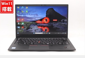 中古良品 フルHD 14型 Lenovo ThinkPad X1 Carbon 7th Windows11 八世代 i7-8565U 16GB NVMe 512GB-SSD カメラ 無線 Office付 管:1800w