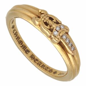 【中古】 CHROME HEARTS クロムハーツ ベイビークラシック ダガー リング 18号 22K ダイヤモンド 指輪 23045216 RS