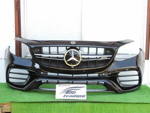 L3482vc Mercedes-AMG純正 E63s W213/S213 前期 フロントバンパー パナメリカーナ スポイラー・グリル付 (A2138858600) ブラック197