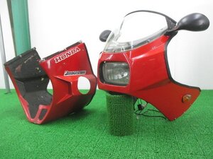 CBX400F カウルセット 赤 社外 中古 バイク 部品 CBX550F インテグラ アッパーカウル アンダーカウル ロケットカウル カスタム素材に