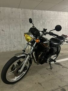 極上車　車検付き　ホンダ HAWK II CB400T黒　旧車　ヤカンタンク タックロール　サンパチテール