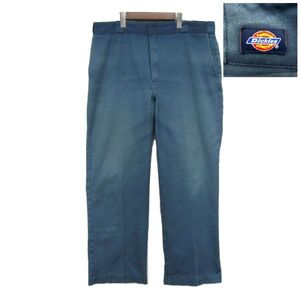 ビックサイズ W38程度 ディッキーズ Dickies ワーク チノ パンツ チノパン グリーン 古着 2N0690